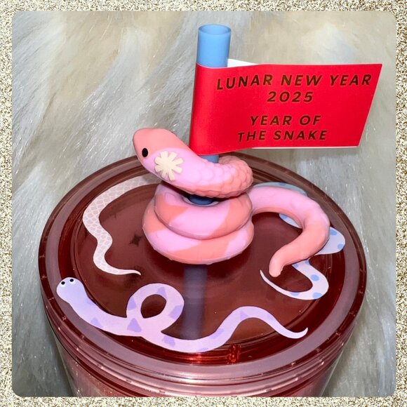 🐍 Starbucks 2025 Lunar New Year Cold Cup Venti Tumbler Year of the Snake NWT - Picture 2 of 4